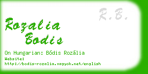 rozalia bodis business card